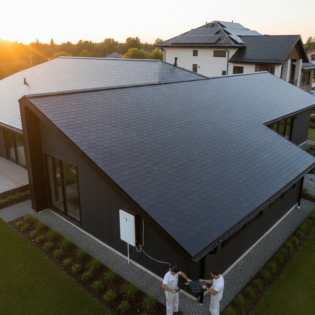 Featured image for Tesla's Solar Roof Drops Cost, Challenges Panels