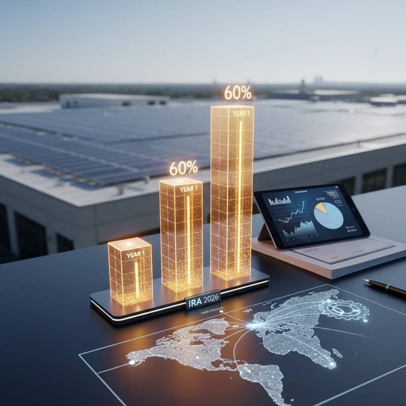 Featured image for IRA Bonus Depreciation Recovers 60% Solar Costs Year One