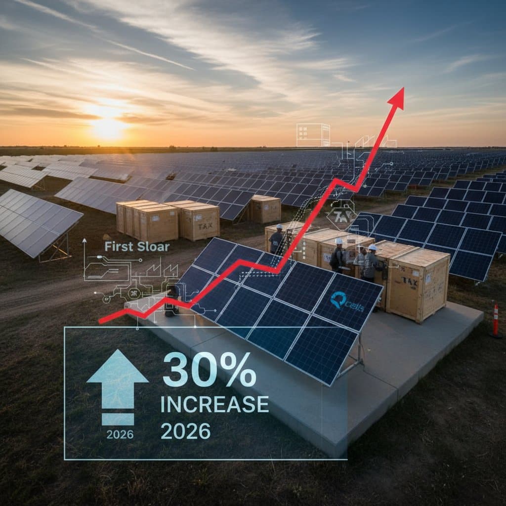 Featured image for Solar Panel Costs Jump 30% as 2026 Tariffs Loom