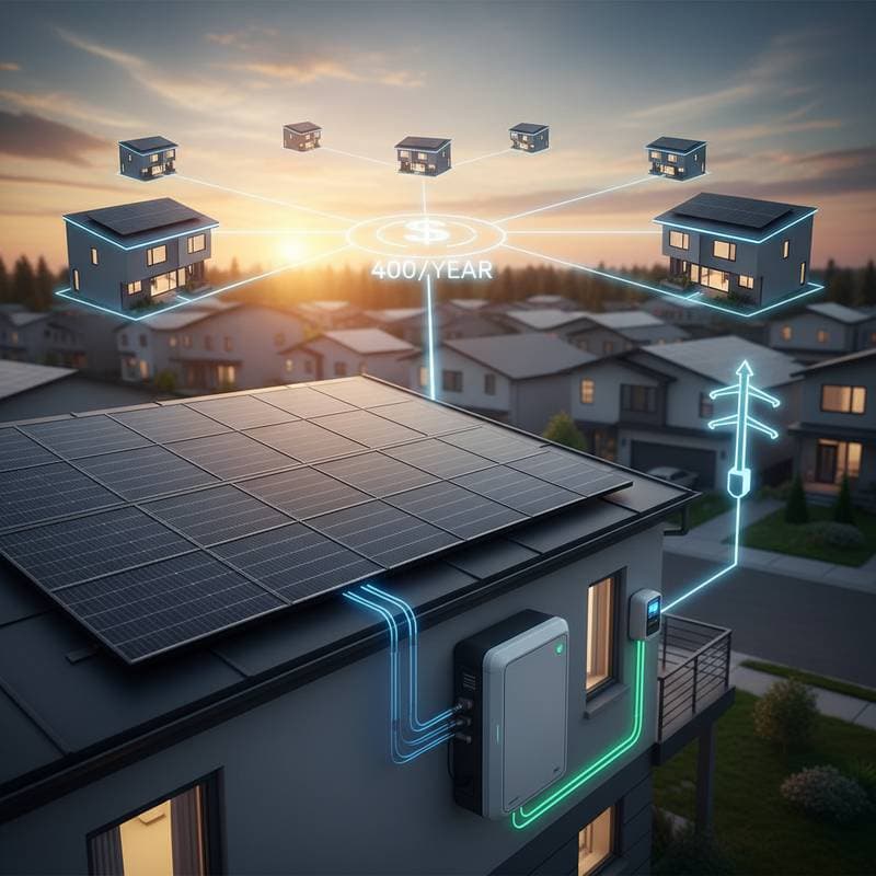 Featured image for Earn $400 Yearly Selling Solar Back to the Grid