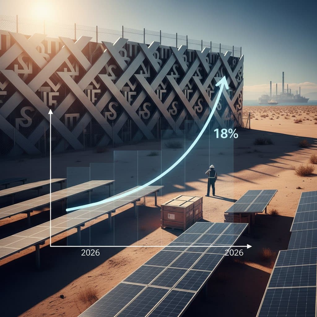 Featured image for Solar Tariffs Drive 18% Panel Price Surge in 2026