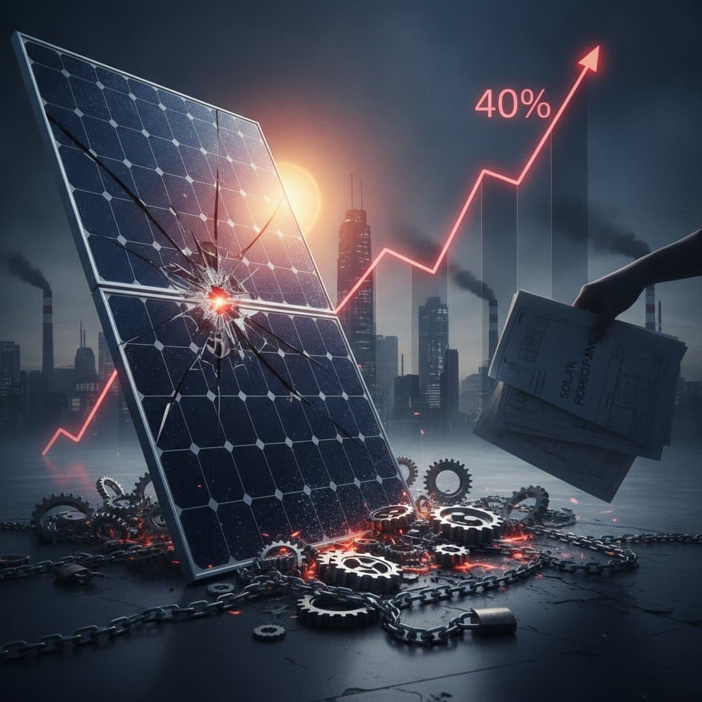 Image for 2026 Solar Tariffs Could Raise Panel Costs by 40%