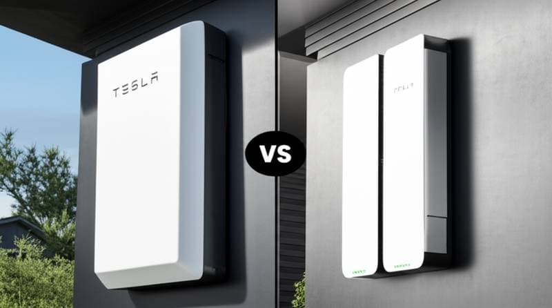 Featured image for Tesla Powerwall 3 vs Enphase IQ5P Battery Showdown