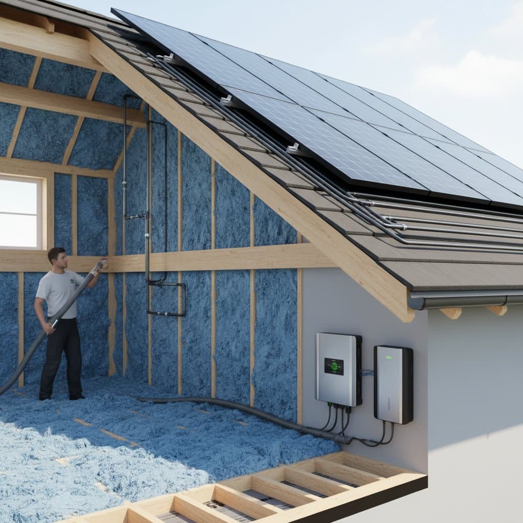 Featured image for Attic Insulation Plus Solar Cuts Energy Bills 60%