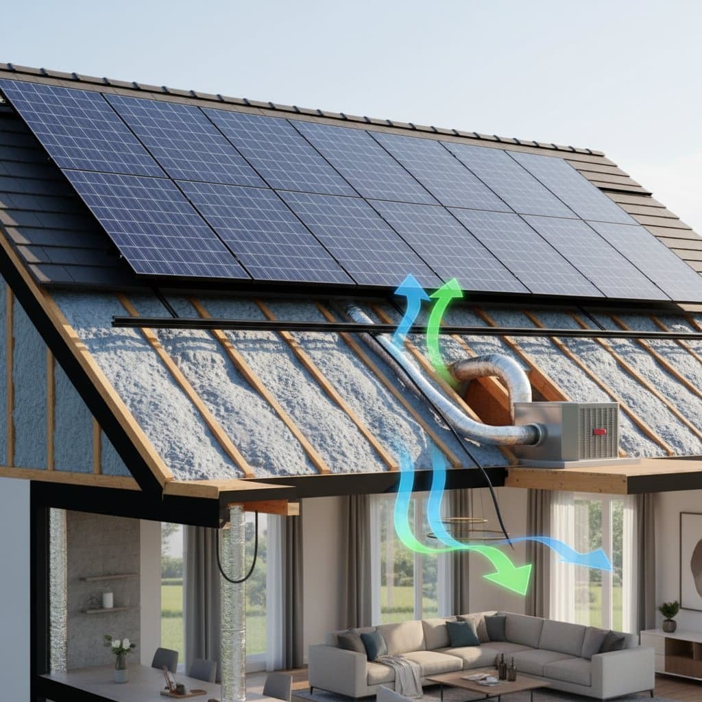 Featured image for Attic Insulation Plus Solar: Double Energy Savings