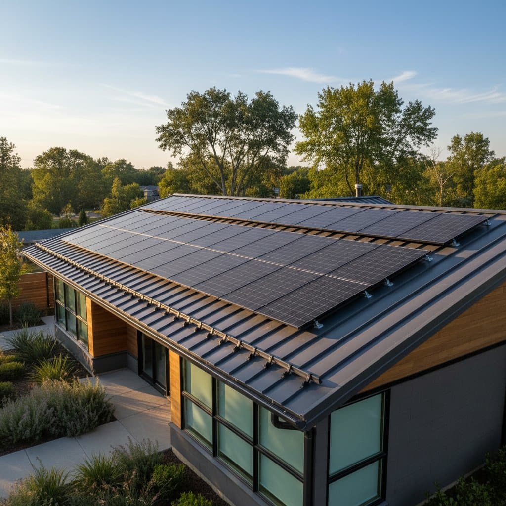Featured image for Why Metal Roofs and Solar Panels Share a 50-Year Lifespan