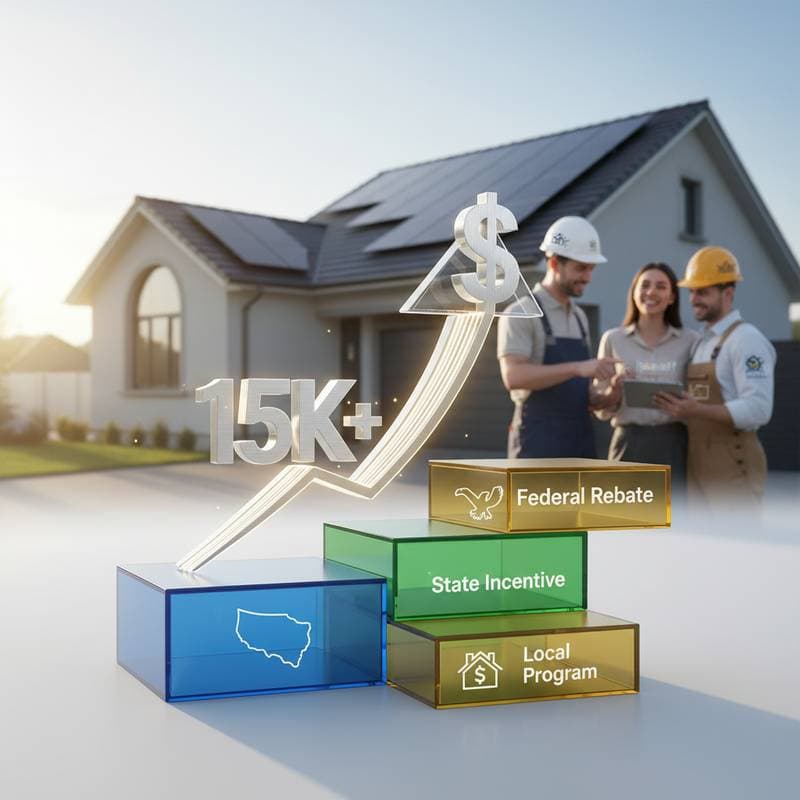 Featured image for Stack Solar Rebates to Save Over $15K on Installation