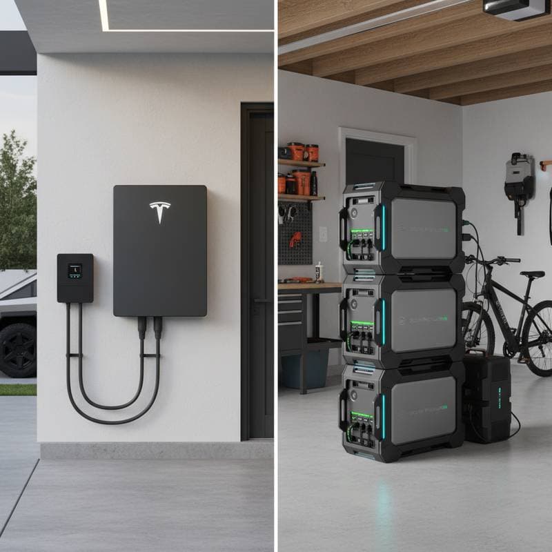Featured image for Tesla Powerwall 3 vs EcoFlow Battery Storage 2025