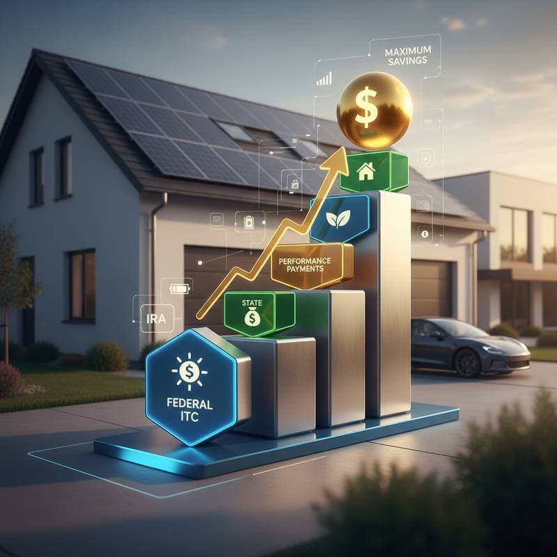 Featured image for Stack Federal and State Solar Incentives for Maximum Savings