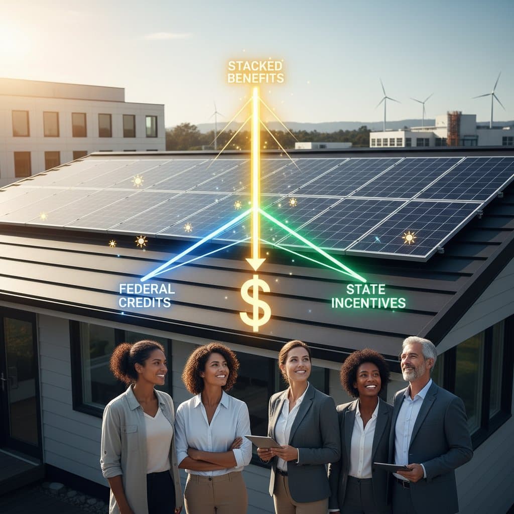 Featured image for Stack Federal and State Solar Credits Under New IRA Rule