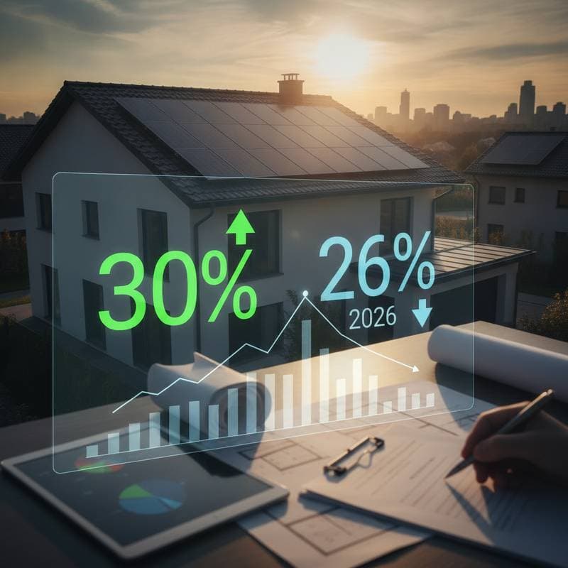 Featured image for Solar Tax Credit Drops to 26% in 2026: What It Costs You