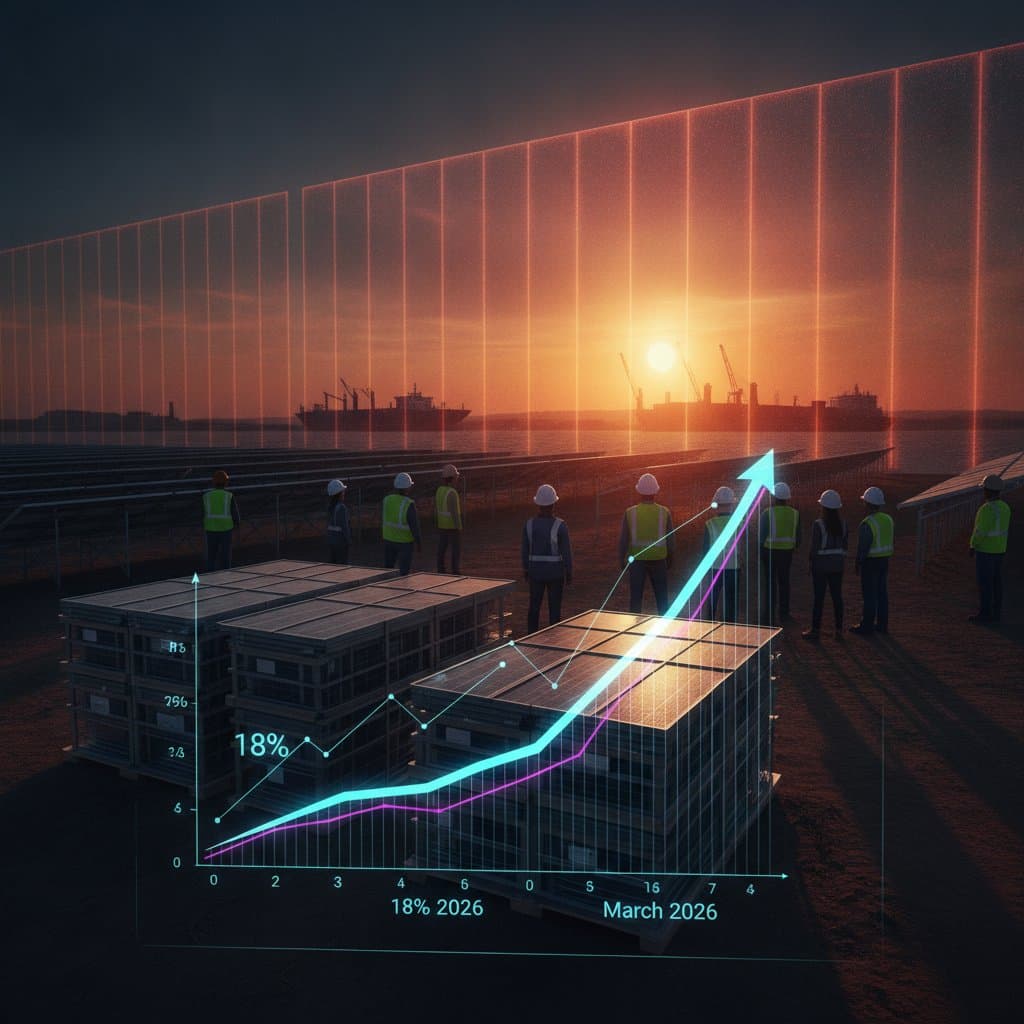Featured image for Solar Tariffs Drive 18% Module Price Spike in March